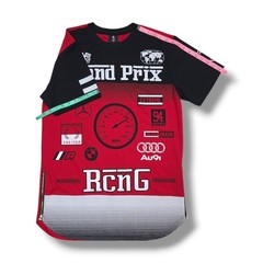 Lavish Society Grand Prix Racing Short Sleeve Red & Black Shirt Men’s L