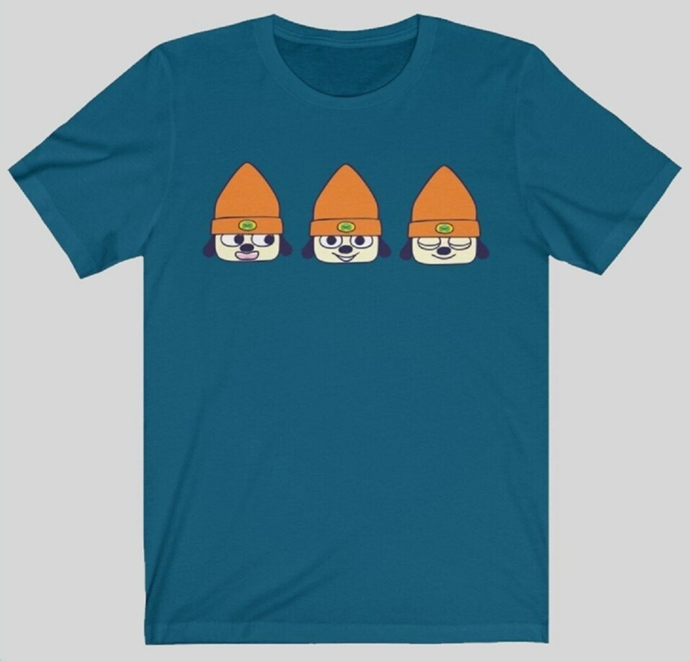 PaRappa The Rapper T-Shirt Tee (Navy Blue) Official Retro PS1 Sony PlayStation