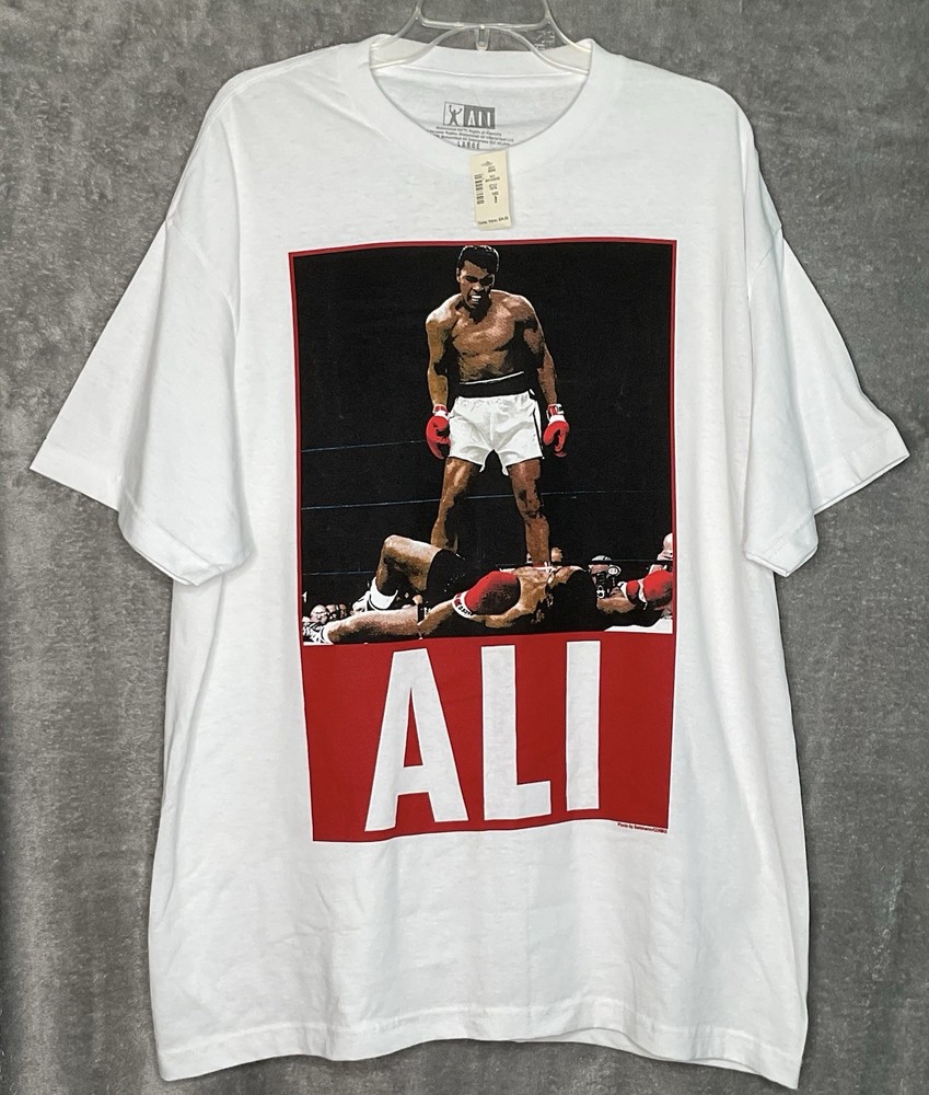 Muhammad Ali Graphic T Shirt Mens Large Boxing Legend 100% Cotton NEW