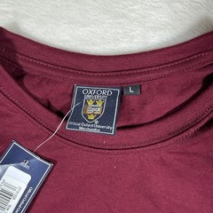 Oxford University Official Merchandise Maroon Crest Embroider T Shirt Mens Large