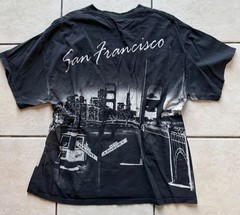 Delta Pro Weight Vintage San Francisco Double-Sided Graphic Cotton Tee Black XL