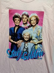 The Golden Girls T Shirt Mens M (38/40) Pink Cotton Stay Golden Graphic Pullover