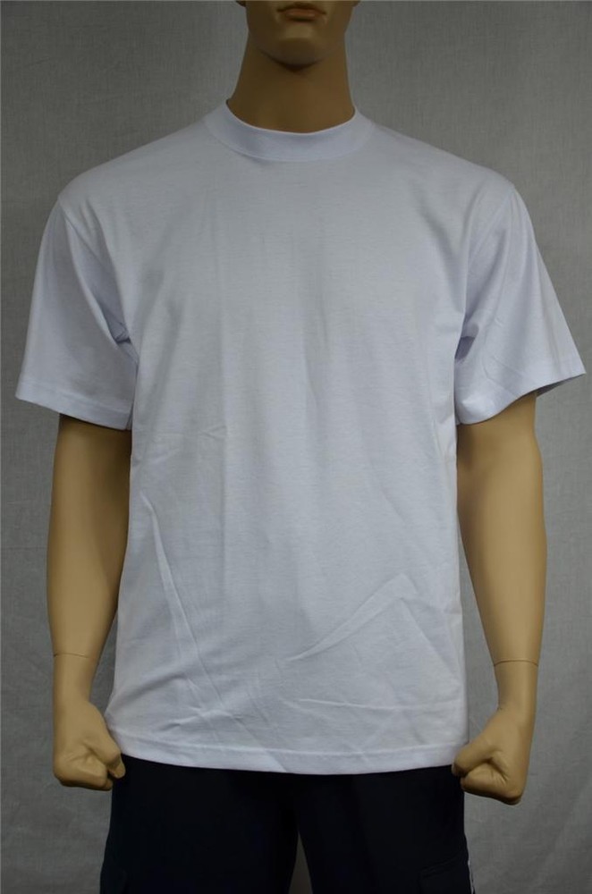 6 NEW SHAKA WEAR SUPER MAX HEAVY WEIGHT T-SHIRTS WARM WHITE TEE PLAIN S-7XL