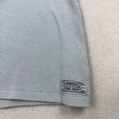 Devium Henley Shirt Mens XL Blue Thermal Waffle Knit Long Sleeve Tee Made USA