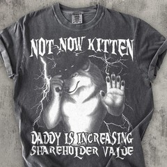 Not Now Kitten Daddy Increasing Shareholder Value Funny Werewolf Meme