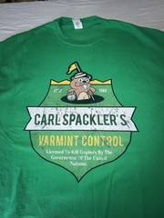 Gildan Carl Spackler’s Varmint Control Caddyshack Graphic Tee Green Men’s 2XL