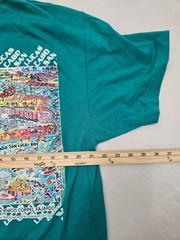 Hanes Shirt Mens XL Green Cabo Mexico Graphic Crew Jersey Cotton 50/50