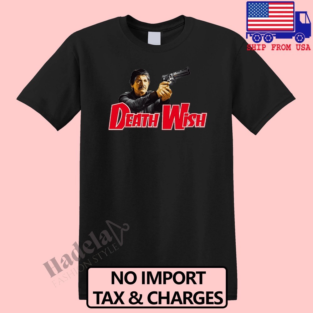 Death Wish Charles Bronson Movie Men’s Black Size S-5XL