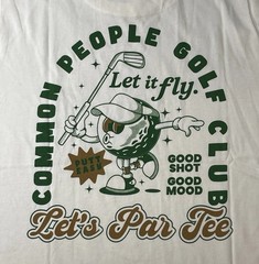 Common People Golf Club Printed Tee Men’s Medium OFF-White Graphic Shirt NWT