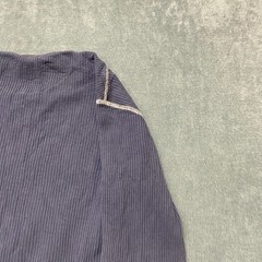 Vans Shirt Mens Medium Navy Blue Waffle-Knit Long Sleeve Round Neck Thermal Tee
