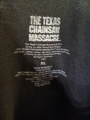 FRENCH Texas Chainsaw Massacre T Shirt SIZE XL Black Poster Graphic Horror Movie