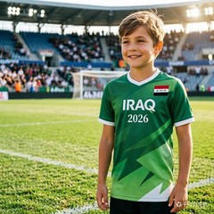 Iraq 2026 Soccer Jersey T-Shirt for Kids & Adults Breathable Casual Wear