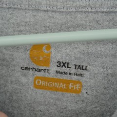 Carhartt Long Sleeve T-Shirt Mens 3XL Tall Gray Graphic Original Fit K231