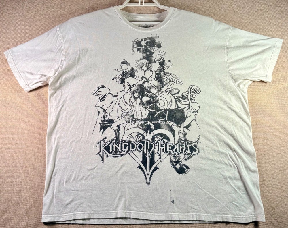 Kingdom Hearts II Disney Square Enix T Shirt Mens 2XL White Anime Game
