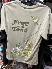 OFFICIAL Licensed Frog and Toad Double-Sided Graphic Print Beige Crew Neck Tee M