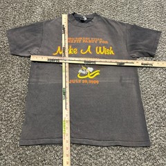 Vintage Biker T-shirt Size M Black 80s Hanes Beefy-T Motorcycles Eagle – Faded