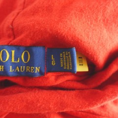 Ralph Lauren Polo Bear Pullover Large Red Sun Valley Jersey Hooded T Shirt