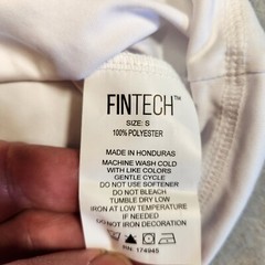 Fintech Shirt Mens White Rash Guard Fishing UV Sun Defender Quick Dry UPF 50 NWT