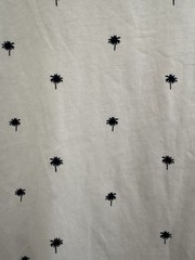 Free Planet Men’s Palm Tree Graphic Cotton Crewneck Short Sleeve Shirt White S