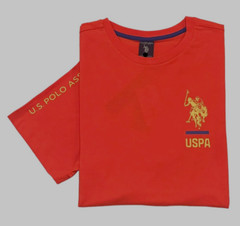 Men US Polo Assn Big Player USPA Logo Short Slv Crewneck Classic Tee T Shirt XXL