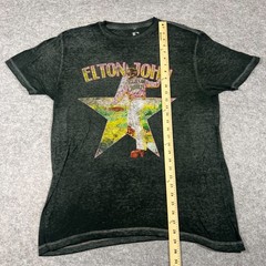 Elton John Yellow Brick Road 2022 Concert Tour T Shirt Men Large Black Acid Wash