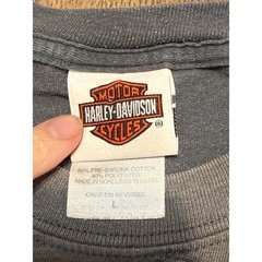 Harley Davidson Hard Core Ride Pocket T-Shirt Mens Large Blue Gray Landers