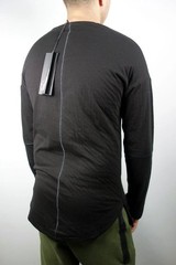 mens long sleeve top black