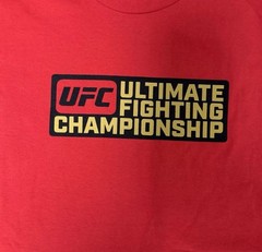 NWT UFC T-Shirt Mens 2XL Red Double Sided Graphic Tee 100% Cotton Tee