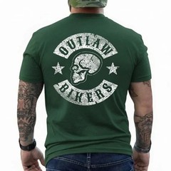 Outlaw Biker Shirt Skull T-Shirt Motorcycle chopper