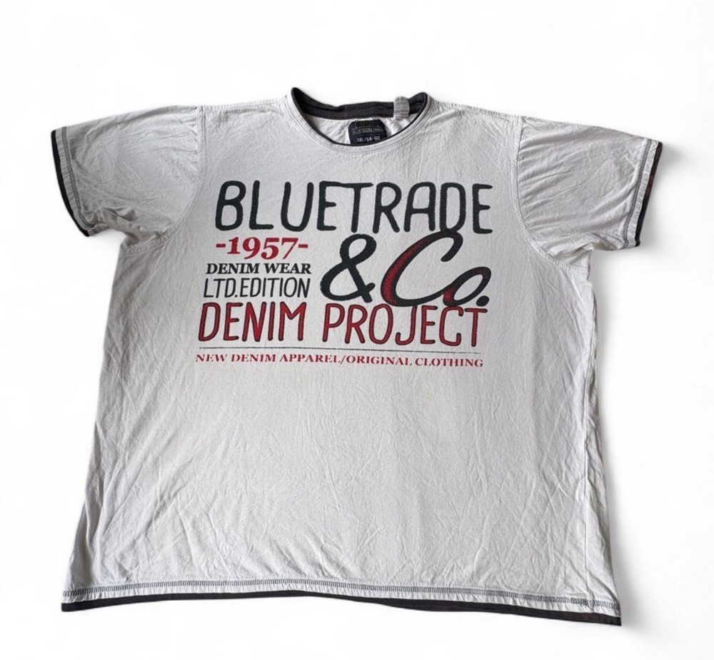 Blue Trade T-Shirt Men’s 3XL White Graphic Logo Short Sleeve Crew Neck