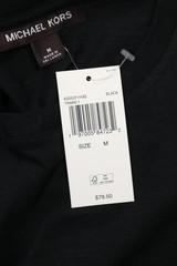 Michael Kors Mens Textured Fabric Crew Neck Short Sleeve T Shirt Black M Embroid