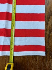 Where’s Waldo? Cosplay Shirt Sz L Halloween Red Stripes Children’s Puzzle Book