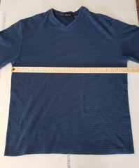 Claiborne Mens Blue Long Sleeve V Neck Shirt Size L Comfortable Casual Basic