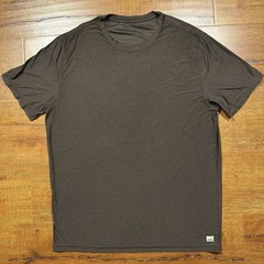 Vuori Tuvalu T Shirt Mens L Brown Short Sleeve Athletic Performance Gym Running