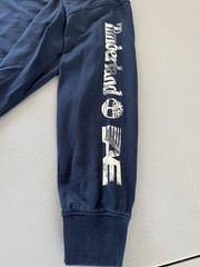 AE Timberland Boxfit Mens Long Sleeve Graphic T-Shirt Medium Navy Blue Oversized