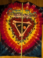 The Grateful Dead Space Your Face Liquid Blue Double sided Tie Dye L 100% Cotton