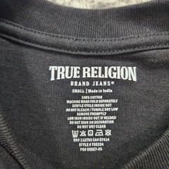 True Religion Shirt Men Small Jet Black Heavy Buddha Tee Short Sleeve Cotton New