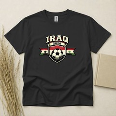 Iraq 2026 Football Fan T Shirt Soccer Supporters Gildan Cotton Family Top