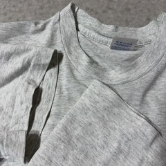 Vintage Single Stitch Pocket Shirt BVD Size Large Heather Grey White Made In USA