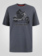 D555 Duke Big Mens Gorilla Printed T-Shirt Grey 2XL-6XL 7XL 8XL 9XL 10XL(601907)