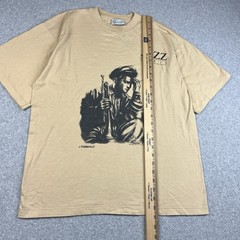 Vintage Jazz T Shirt Mens Large Danhilo Paris Beige Single Stitch Paper Thin 80s