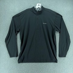 Columbia Shirt Mens XL Omni-Wick Black 1/4 Zip Pullover Performance Long Sleeve