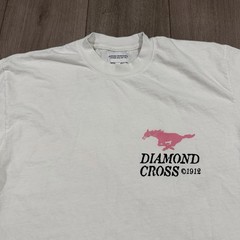 Diamond Cross Ranch T Shirt Md Cowboy Horse Rodeo Jackson Hole Wyoming White