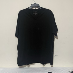 Banana Republic Men’s Premium Wash Solid Black V-Neck Short Sleeve T-Shirt XXL