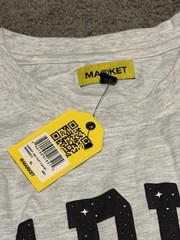 Market Arc Puff T Shirt Ash Gray Blue Logo Cotton Large NWT Casual Comfort XL
