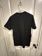 Mens Black Bella+Canvas Graphic Tee – 18K Heart Design Sz M