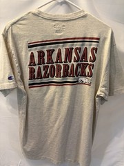 Champion Arkansas Razorbacks Gray Pocket T-Shirt, Men’s Size L