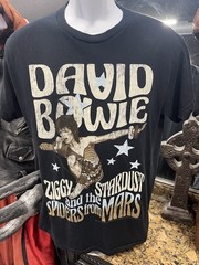 David Bowie Ziggy Stardust And the Spiders From Mars Black T-Shirt Medium