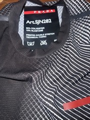 Prada Men’s S Geometric Logo Crew Neck Short Sleeve T-Shirt Black/White SJN282