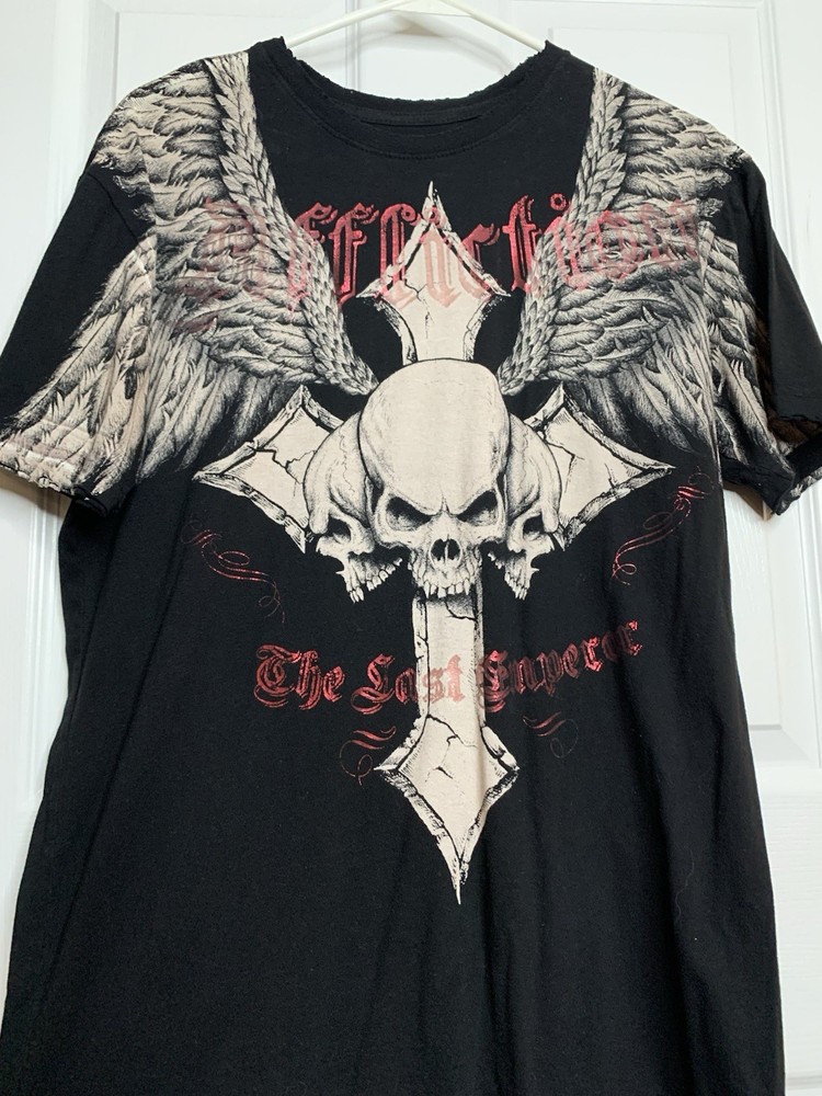 Vintage Y2K Affliction Signature Series Men’s Black Graphic Logo T-Shirt L